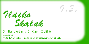 ildiko skalak business card